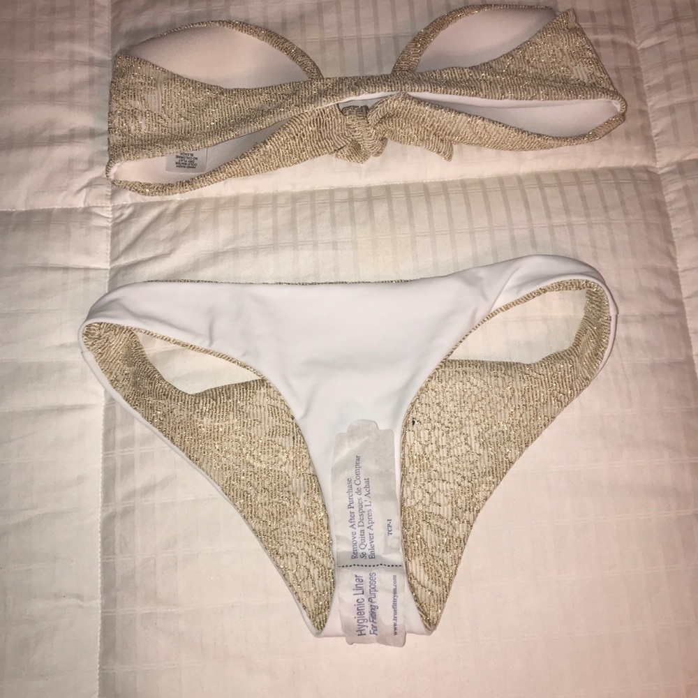 Beach Riot Gold Lace Bikini - Picture 3 of 8